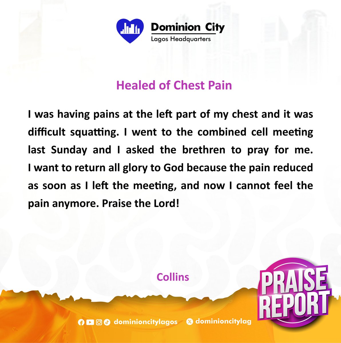 dominioncitylag's tweet photo. Praise Report from service yesterday.

#DCLagoshq #DominionCity #SupernaturalAdvantage #GraceFactor https://t.co/8znWVefTQW