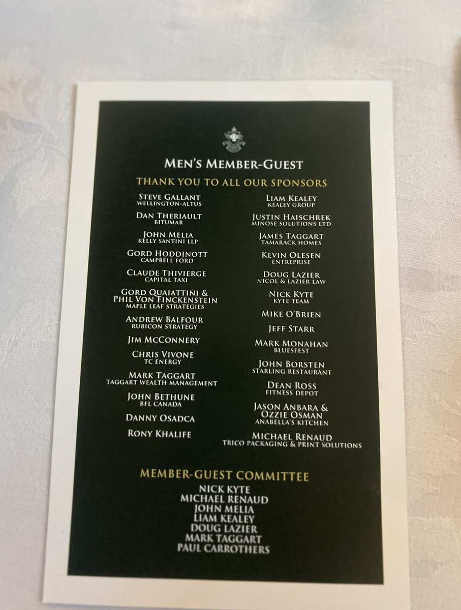 Men’s Member Guest <a href="/RoyalOttawaGC/">The Royal Ottawa Golf Club</a> was one to remember. Wonderful weather, amazing food &amp; beverage and all smiles the entire day!

Until next year! 
#golfday #memories