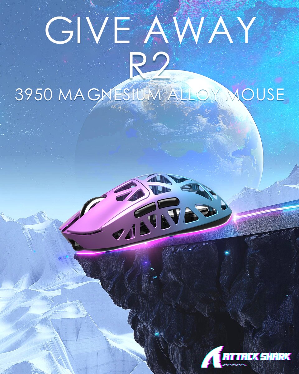 ATTACKSHARKGEAR's tweet photo. 🎁We are running a HUGE giveaway! Win a R2 mouse and more🌟
👉https://t.co/R35m7FyTzd

🍀Draw one lucky winner to give away R2 Purple Blue Mouse.

🏃Follow the steps to enter, and the winner will be randomly selected on July 30th.

Contest open to the world 🌎

Remember to complete each action to unlock more bonus entries!
🥰That will mean more chances to win!

#attackshark #giveaway #winfreeproduct