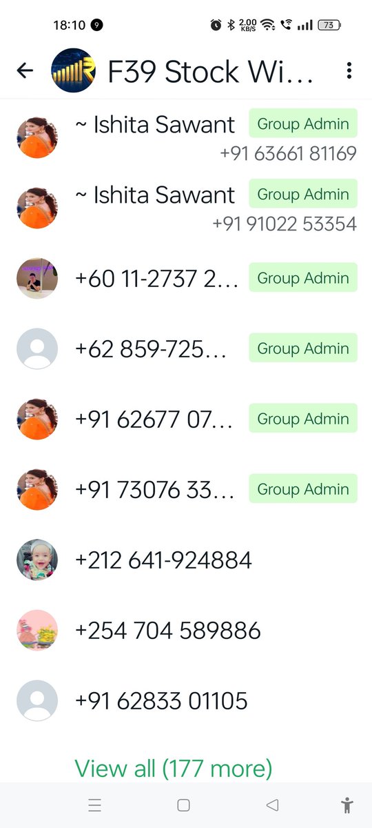 sandy4733's tweet photo. @Cyberdost Why I cannot forward you details of fraudster when i was not cheated. 
So many fraud share market scam group is there but whatsapp is not blocking them. Also we cannot forward group details to you https://t.co/PNM4PbVauh