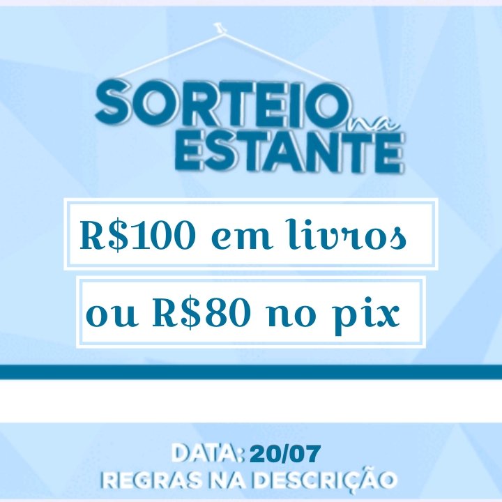 PromoEmEstante's tweet image. — SORTEIO #PrimeDay 📚💙

R$100 em livros ou R$80 no pix!!

Regras:
– Seguir @PromoEmEstante;
– Rt e fav nesse tweet + comentar a opção escolhida.

🍀 Resultado em: 20/07.

(Leia a sequência👇🏼)