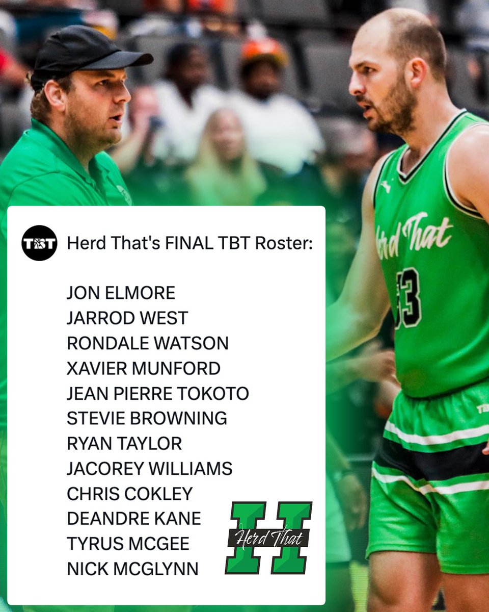 thetournament's tweet photo. Herd That’s FINAL TBT Roster! 

TBT Tickets to see the @Herd_MBB alumni (@TBT_Herd_That) in Lexington: https://t.co/bddggDbxtL https://t.co/0Szo6ggv2W