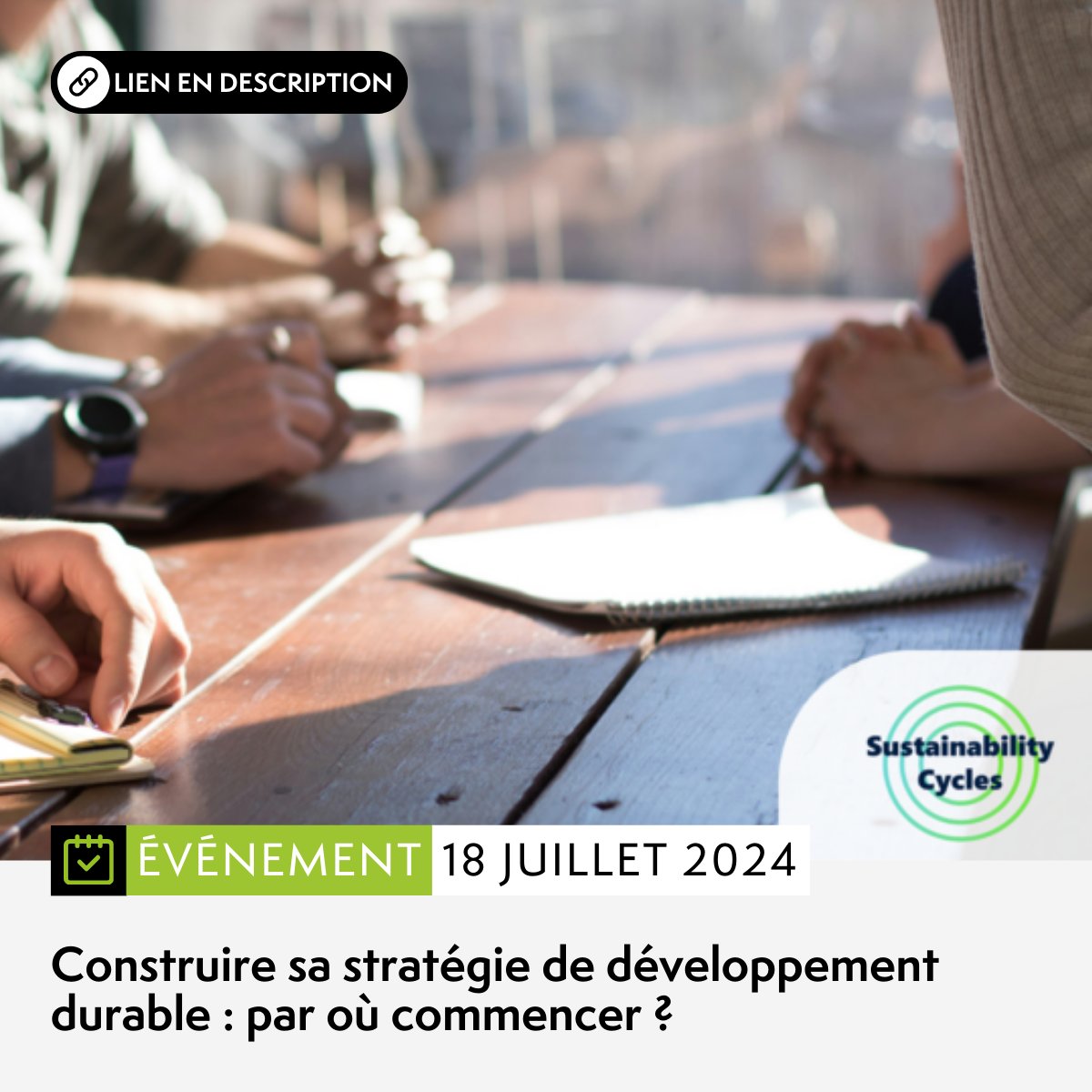 📣📆 Dans le cadre des #SustainabilityCycles, la Chambre de Commerce a le plaisir de vous inviter ce 18 juillet, de 10h00 à 12h00, pour un workshop consacré à la stratégie #ESG:  «Construire sa stratégie de développement durable: par où commencer?». ➡️ loom.ly/bOW7i8Q