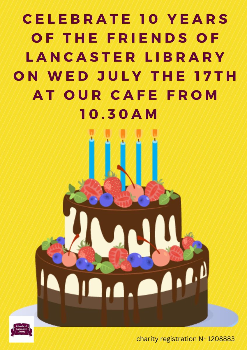 HeyshamFriends's tweet image. Forwarded from @friendslanclib on Facebook:

Congratulations to Friends of Lancaster Library for 10 amazing years! Pop along and celebrate with them at #LancasterLibrary this Weds! 🦀🎉🎂