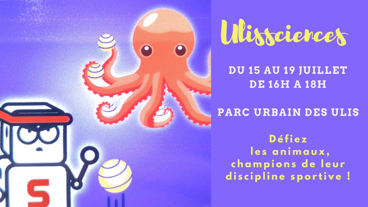 S[cubo] a mis ses plus beaux vêtements de sport pour cette troisième édition d'Ulissciences ! 

Nous vous accueillons pour un ensemble d'activités sur le sport et les sciences. 

@LesUlisOfficiel 
<a href="/agglopariSaclay/">Agglomération Paris-Saclay</a>