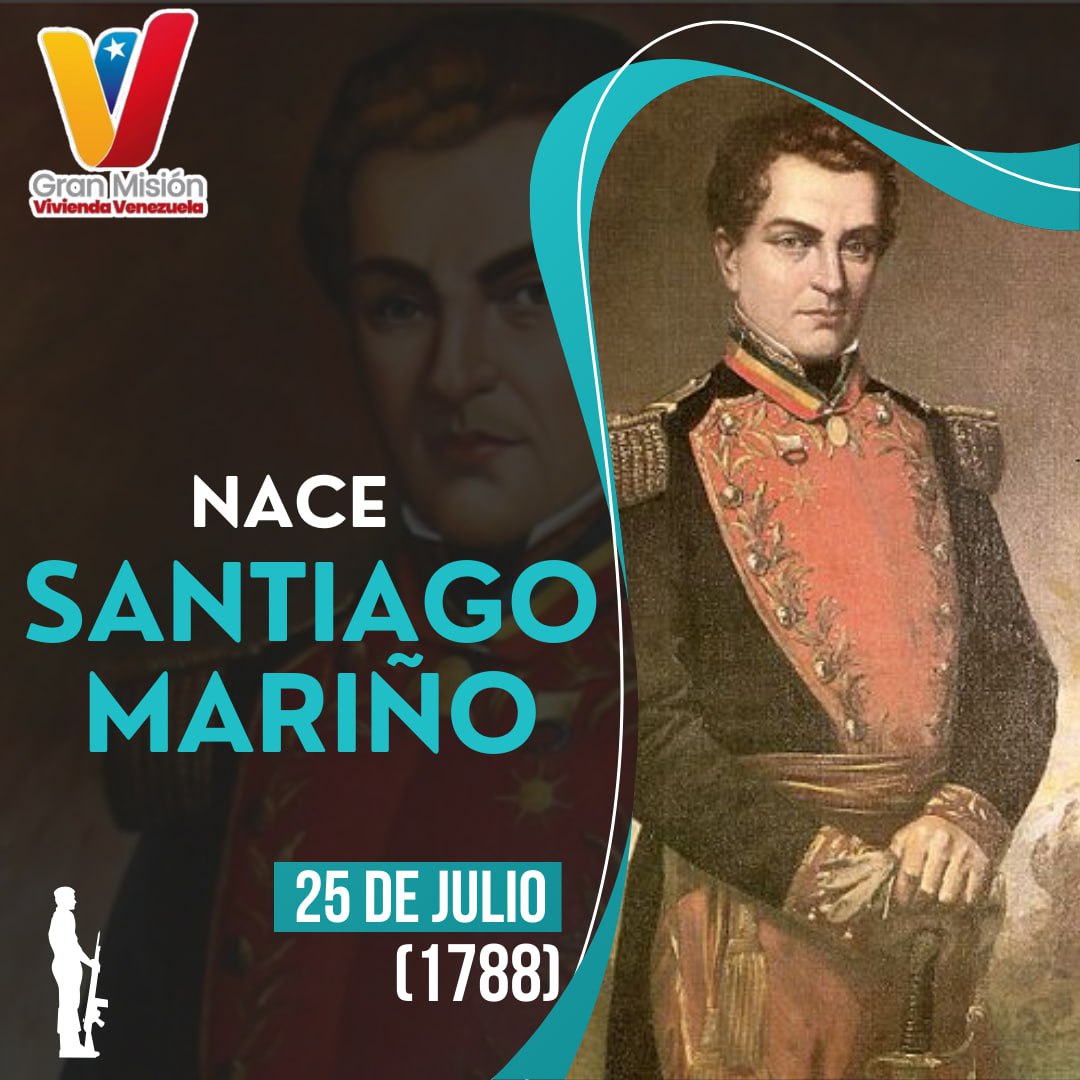 Minhvi_Oficial's tweet photo. #Efeméride ||El #25Jul de 1788 nació Santiago Mariño en Nueva Esparta, quién en vida fue un militar y patriota venezolano que participó activamente en la lucha por la independencia como general en jefe del Ejército Libertador. https://t.co/3Wr4S0BwmW