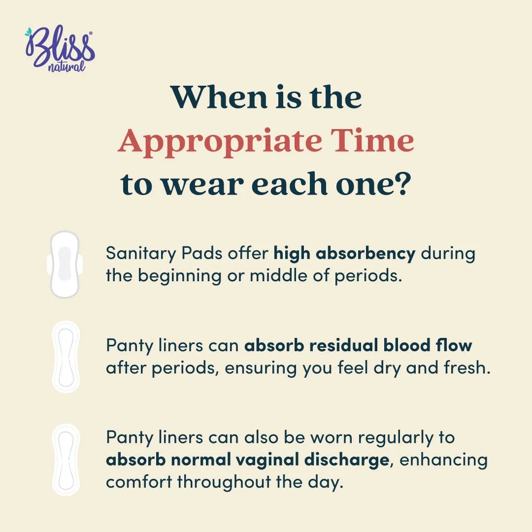 Distinguishing between  sanitary pads and panty liners

#femininecare #hygiene #bliss #comfort #vaginalhealth #sanitarypads #panty #personalcareproducts #blisspads #periodpositive #ecobeauty