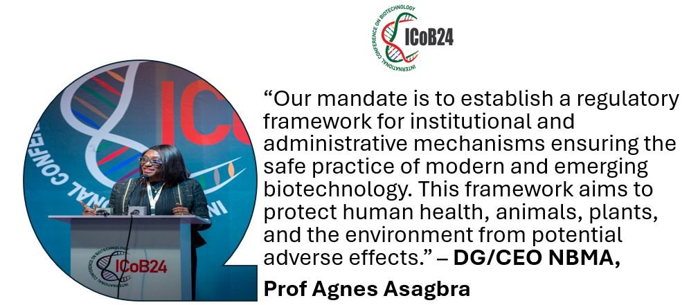 ScienceAlly's tweet image. “Our mandate is to establish a regulatory framework for institutional and administrative mechanisms ensuring the safe practice of modern and emerging biotechnology. – DG/CEO NBMA,Prof Agnes Asagbra
#BiotechRevolution #AdvanceNijaWithBiotech #Biotech4EconomicGrowth #BiotechEconomy