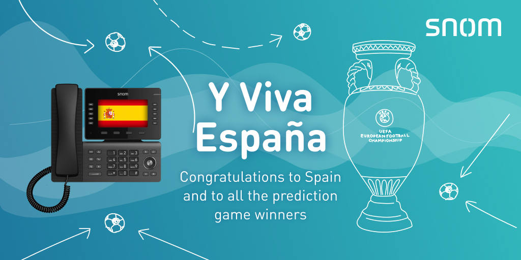 snom's tweet photo. 🗣 #Congratulations to worthy winners #Spain 🏆 for their victory in #Berlin. And 🎉 congratulations to the winners of our #prediction game! All winners will receive a congratulatory e-mail asking for an address to send the prize to: Enjoy! ⚽ ➡ 🥅

#Snom #uefaeuro2024 #germany https://t.co/05PkSBH94P