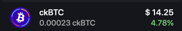 $ICP $ckBTC
うおー！少額だけど届いてる。