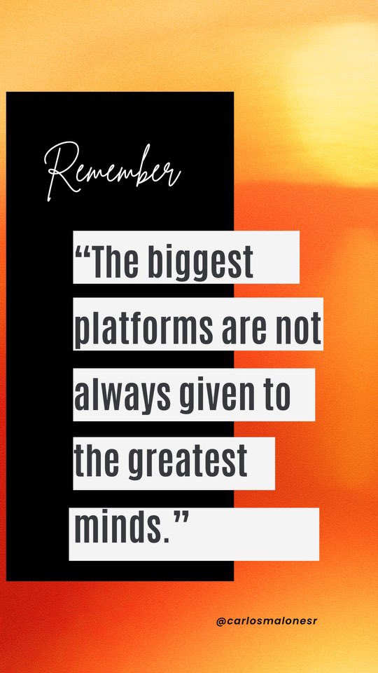 RibConnection's tweet image. Don’t allow the size of your public platform, to form your opinion about your significance in the Kingdom of God.