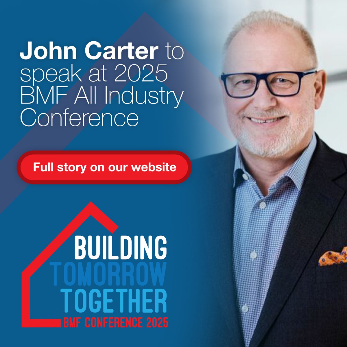 The BMF is delighted to confirm John Carter, CEO of STARK Building Materials UK, as the first of its industry speakers at the 2025 BMF All Industry Conference, taking place in Barcelona from 12-15 June.

Find out more here: bmf.org.uk/BMF/BMF/NewsLa…