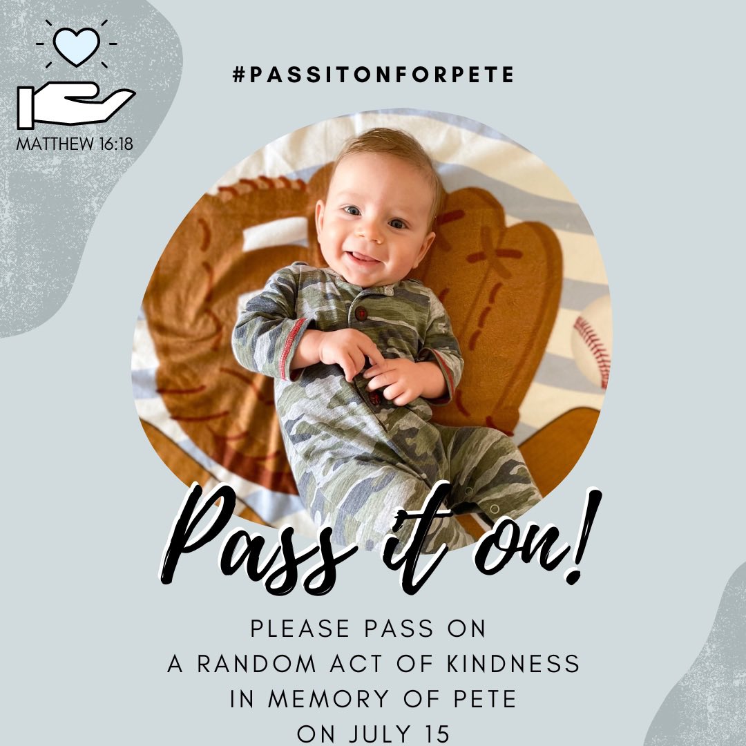 3 years in Heaven for our Peter today. To help us remember him, please consider doing a random act of kindness or donating to the Peter Michael Middleton Endowed Fund at the Christus Children’s Foundation. 

christuschildrensfoundation.org/ways-to-help/d…