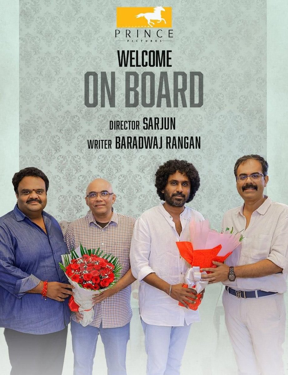 Southwoodoffl's tweet photo. Writer @baradwajrangan 😍🔥🔥 
Director #Sarjun On Board For @Prince_Pictures Next Project 

Cast and Crew Details Soon https://t.co/FOu5Vf0uOz