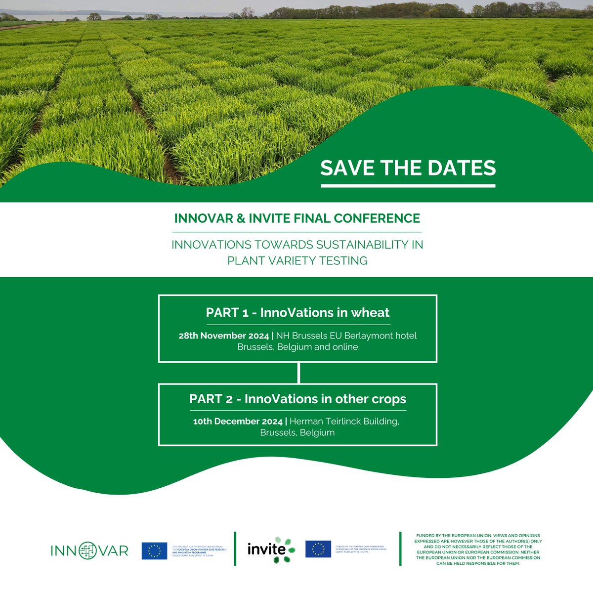 🌱 CONSULAI, announce the final conference of the projects InnoVar and INVITE: "Innovations Towards Sustainability in Plant Variety Testing"

🌾To know more about the conference visit: consulai.com/en/noticias/fi…