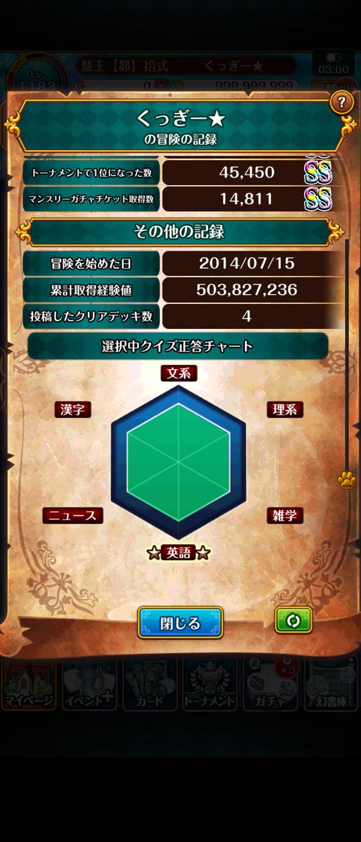 今日はウィズを始めてちょうど10年目の記念日です。
時の流れは早いね。