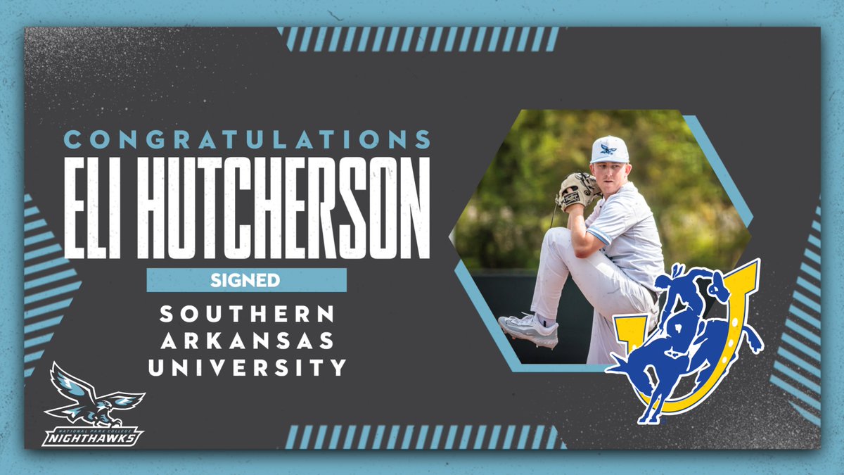 NPC_Nighthawks's tweet photo. Nighthawk Eli Hutcherson has signed to play baseball with Southern Arkansas University! Congratulations, Eli! #NPCHawks #NJCAA #ThisIsNPC https://t.co/lWqD8ODCv6