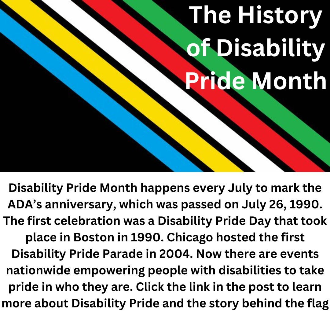 Learn about Disability Pride Month and the story behind the flag: buff.ly/43Xpwug
#DisabilityPrideMonth #DisabilityAwareness