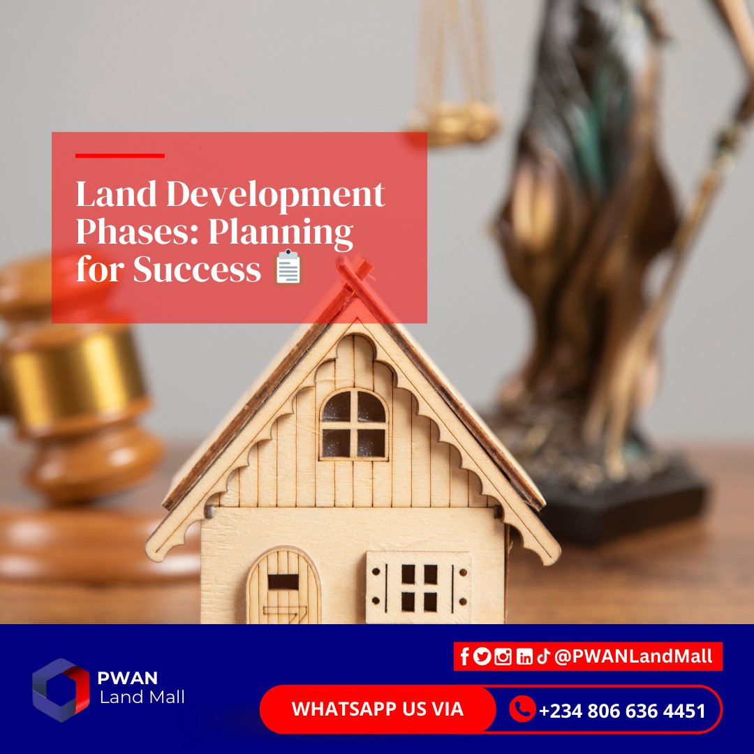 pwanlandmall's tweet image. Land Development Phases: Planning for Success 📋 #DevelopmentPhases #Planning #DevelopmentPhases #Planning 📋. Successful land development requires careful planning across multiple phases.