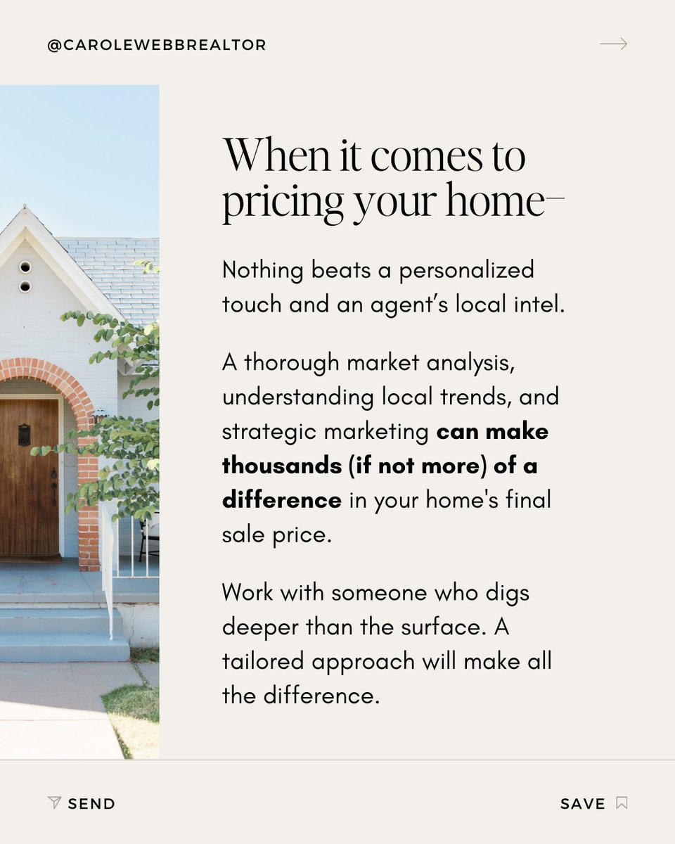 CaroleWRealtor's tweet photo. There's often a sizable delta between the Zestimate and reality
When it comes to pricing your home, nothing beats a personalized touch and an agent’s local knowledge.
#dmvrealtor #marylandrealtor #mdrealtor #relocatingtothedmv https://t.co/I0mg0nwhZO