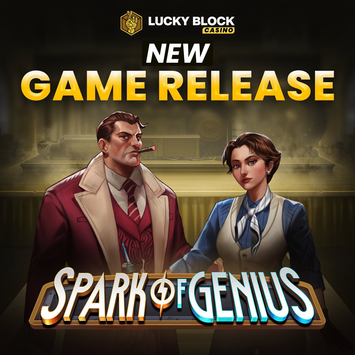 _luckyblock's tweet image. Introducing our #NewGame release - #SparkOfGenius ⚡️by @ThePlayngo 

Get ready for an electrifying showdown between industry giant Maynard Woodrow and brilliant inventor Tess Jačova!🔥

Unleash powerful abilities and chase BIG wins with Lucky Block casino😎

🔗…