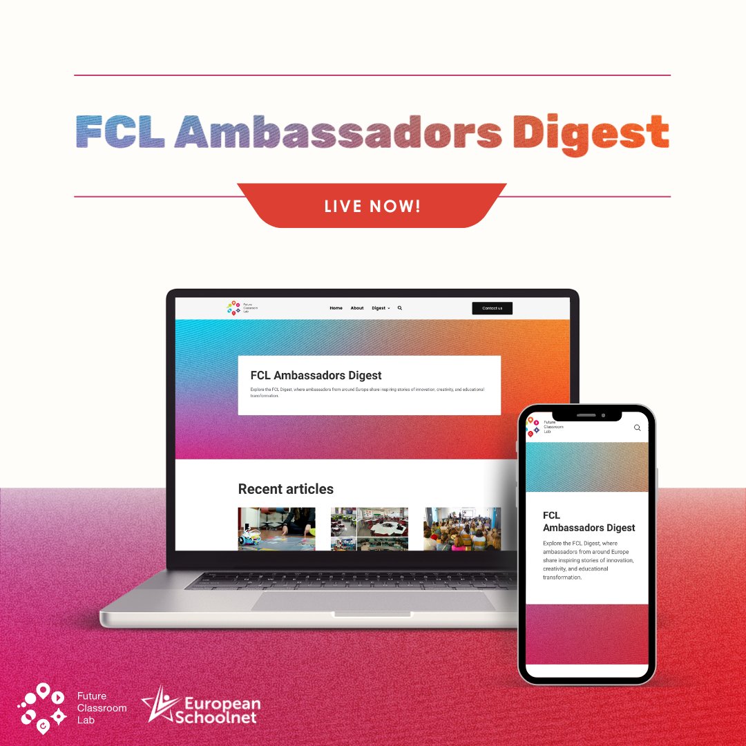 Bart Verswijvel (@bartverswijvel) on Twitter photo We moved to presenting the national news of the FCL Ambassadors as blog articles on our website:
digest-fcl.eun.org
Every quarter a new badge od posts will be added.
Be inspired by the amazing work of the members of this network. #fclambassadors <a href="/fcl_euschoolnet/">Future Classroom Lab by European Schoolnet</a> We moved to presenting the national news of the FCL Ambassadors as blog articles on our website:
digest-fcl.eun.org
Every quarter a new badge od posts will be added.
Be inspired by the amazing work of the members of this network. #fclambassadors <a href="/fcl_euschoolnet/">Future Classroom Lab by European Schoolnet</a>