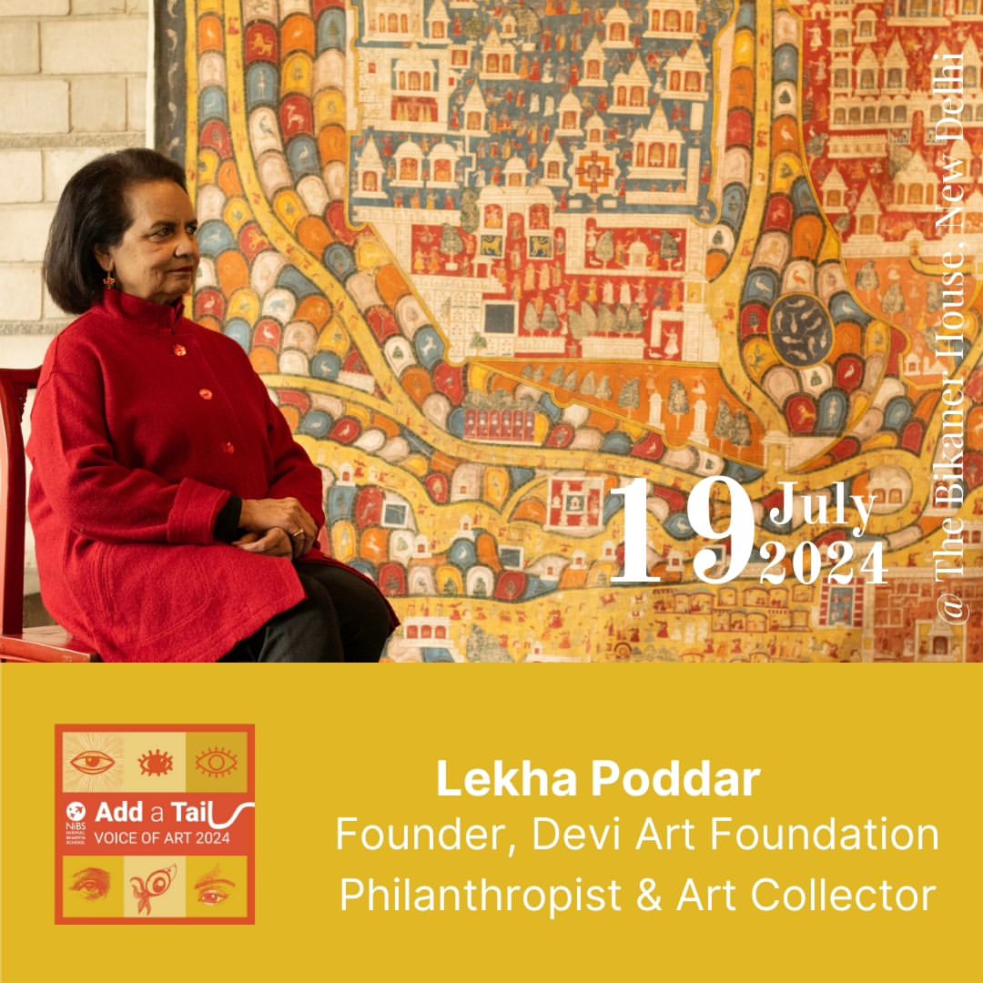 deviartfoundati's tweet photo. Ecstatic to share that Lekha Poddar, founder of Devi Art Foundation will be delivering the Keynote Address at Voice of Art 2024, organised by Nirmal Bhartia School in Delhi. https://t.co/x0tt0VY4V1