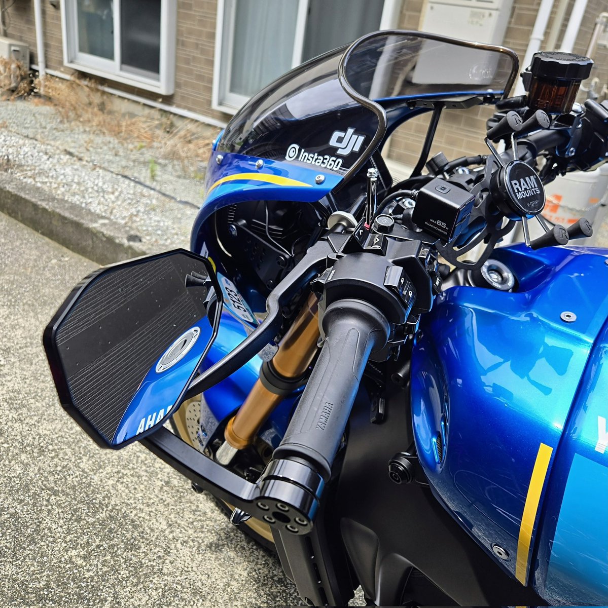 バーエンドミラー卒業して 46worksミラー&YMCKウェイト付バーエンドに