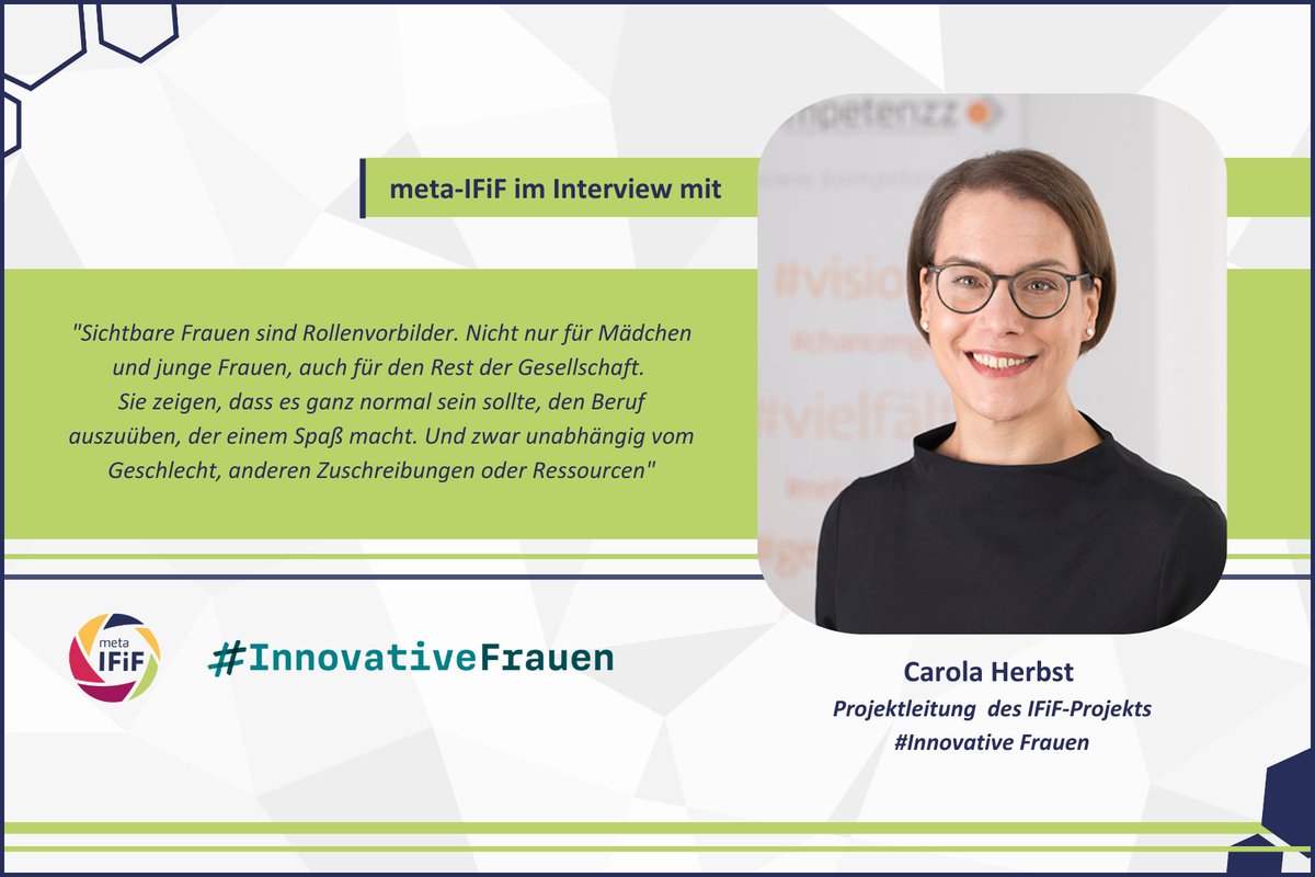 Warum es sich lohnt, sichtbar zu sein🤩
Expertin Carola Herbst im Interview mit meta-IFiF
innovative-frauen-im-fokus.de/news/warum-es-…