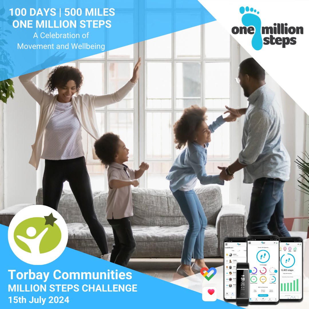 TorbayCDT's tweet image. [2/3] And don&apos;t forget to include #millionstepschallenge #walktheworld and @Million_Steps in any posts too!