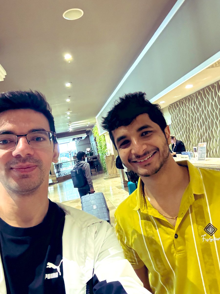 anishgiri's tweet photo. Selfie with Gukesh. https://t.co/46wG226NoD