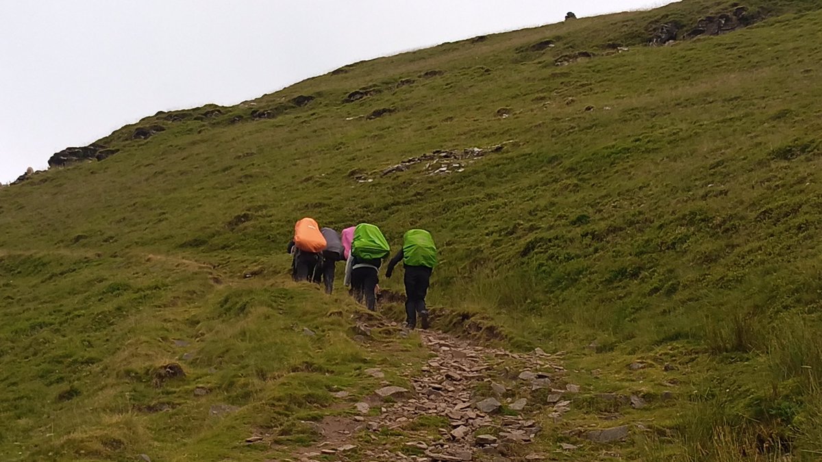 QMHSDofE's tweet photo. Gold 1 trying to get as far as possible before the poor weather hits. On the way to their 713m check point. Well done guys. https://t.co/NSIKS4U8cw