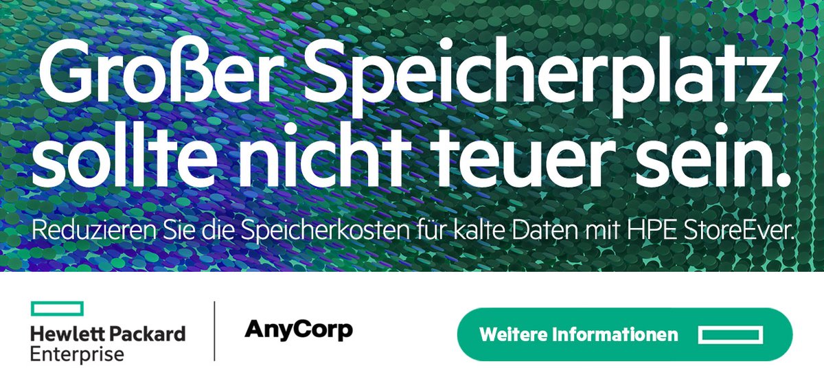 Egal, in welchem Bereich Ihr Unternehmen tätig ist, HPE StoreEver Band kann dabei helfen, die Kosten für die Speicherung kalter Daten zu reduzieren. hpe.com/de/de/storage/…