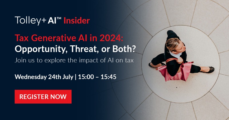 TolleyTax's tweet photo. Join us for a must-attend webinar! Our panel of experts will discuss the opportunities and challenges of leveraging generative AI in tax. Gain expert insights and best practices to harness the full potential of this game-changing technology.