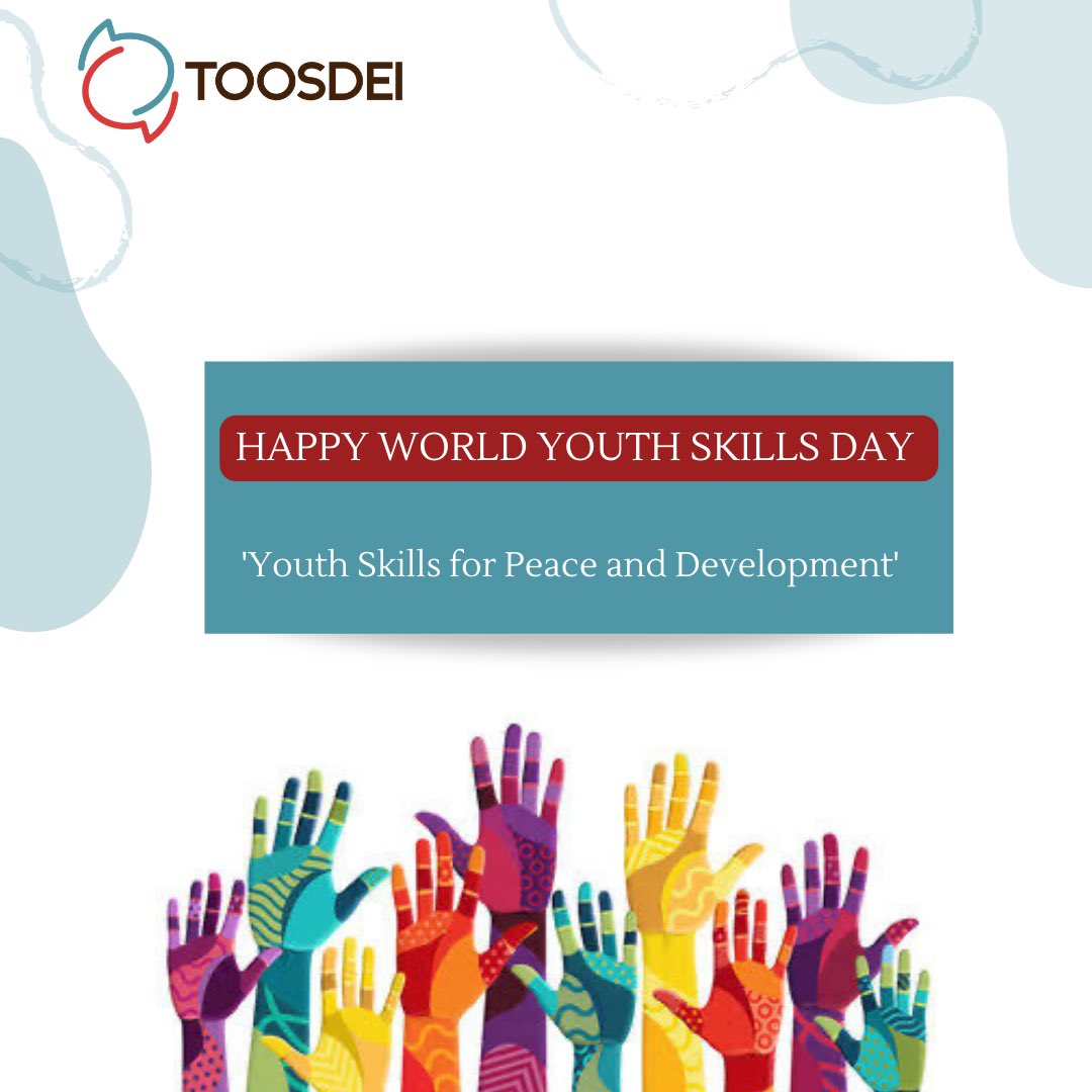 Toosdei_space's tweet photo. Celebrating World Youth Skills Day‼️

Today, we celebrate the vital role of empowering young people with skills for employment and entrepreneurship.

Kudos to all the young individuals using their skills to create a better world🥳.

Toosdei celebrates you.❤️💪 https://t.co/J6RnGRXG7k