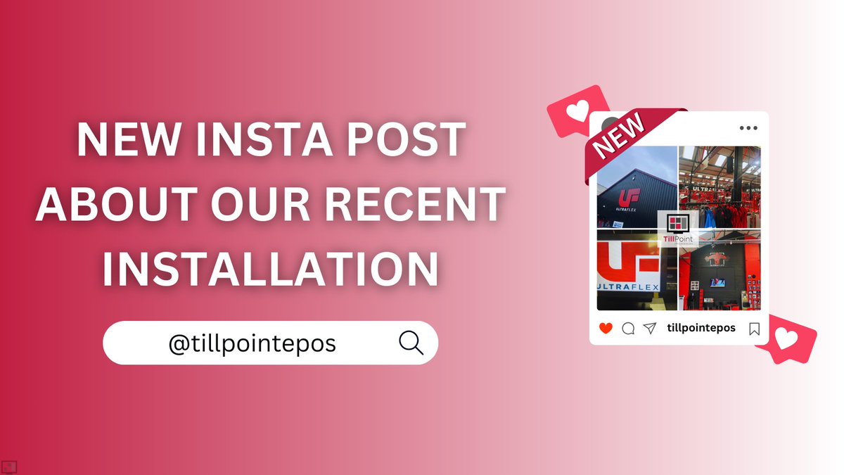 Head over to our Instagram page to view the recent installations we've covered 📸

Social Media - 🔎tillpointepos 

#Instagram #newpost #recent