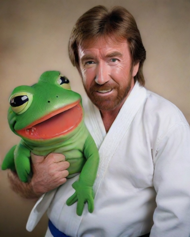 CoinPepenorris's tweet photo. PEOPLE TELL ME I LOOK LIKE Chuck Norris. I TELL THEM I’M A Pepe Norris!

#Crypto #solona #Bitcoin #PNS #pepenorris #chucknorris https://t.co/NvSFMpLXoS
