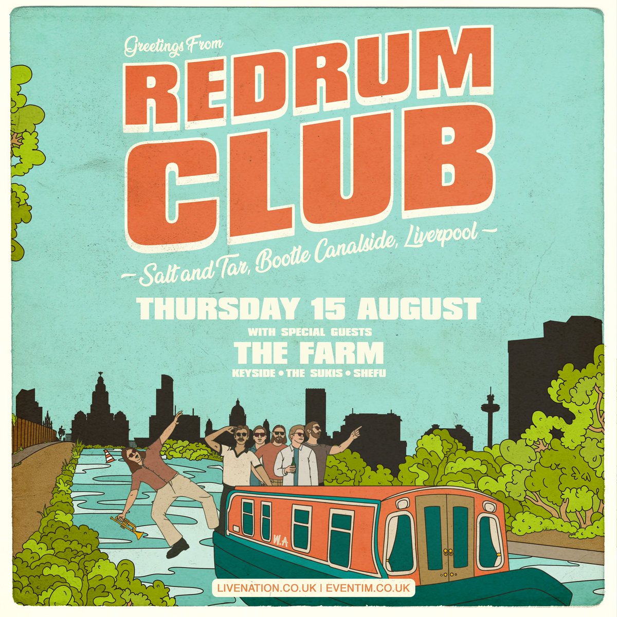 Liverpool, one last outing before summer’s over ☀️ We are back at Bootle canalside and bring special guests The Farm along side Keyside, The Sukis and Shefu. 

Pre-sale 10am Wednesday 🎺