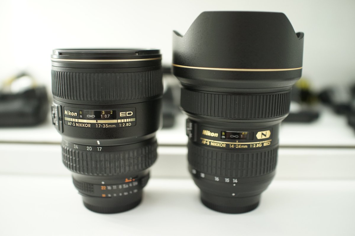 sanpoucamera's tweet image. 1996年 EF17-35ｍｍF2.8L USMが登場する
1997年 AF1735ｍｍ F3.5 Gが登場する
遅れること2年の1999年AF-S ED17-35mmF2.8Dが
Nikonから登場した
2007年世界初の大口径広角ズーム
AF-S ED14-24mmF2.8Gが登場した
短焦点のみであった14ｍｍｍからのF2.8ズーム
登場に衝撃は今も覚えている
＃14ｍｍ