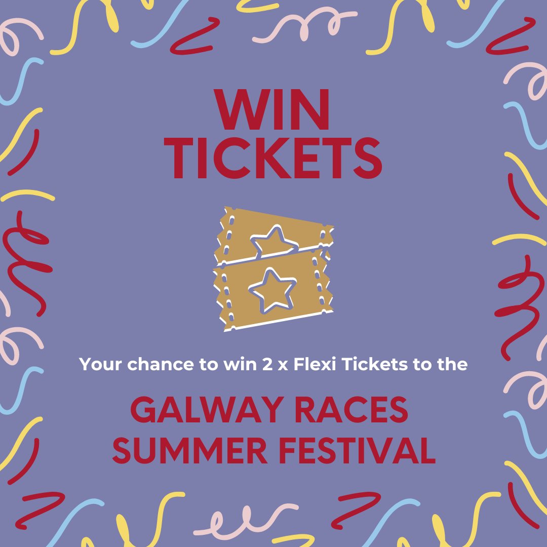 2 WEEKS TO GO COMPETITION!

The much loved &amp; iconic Galway Races Summer Festival returns in 2 weeks time 🥳🥰.

🇮🇪To thank you for your HUGE support this year, we want you to WIN some tickets. 

👉HOW TO ENTER:
- Like this post
- Tag a friend you want to bring with you 
- Then