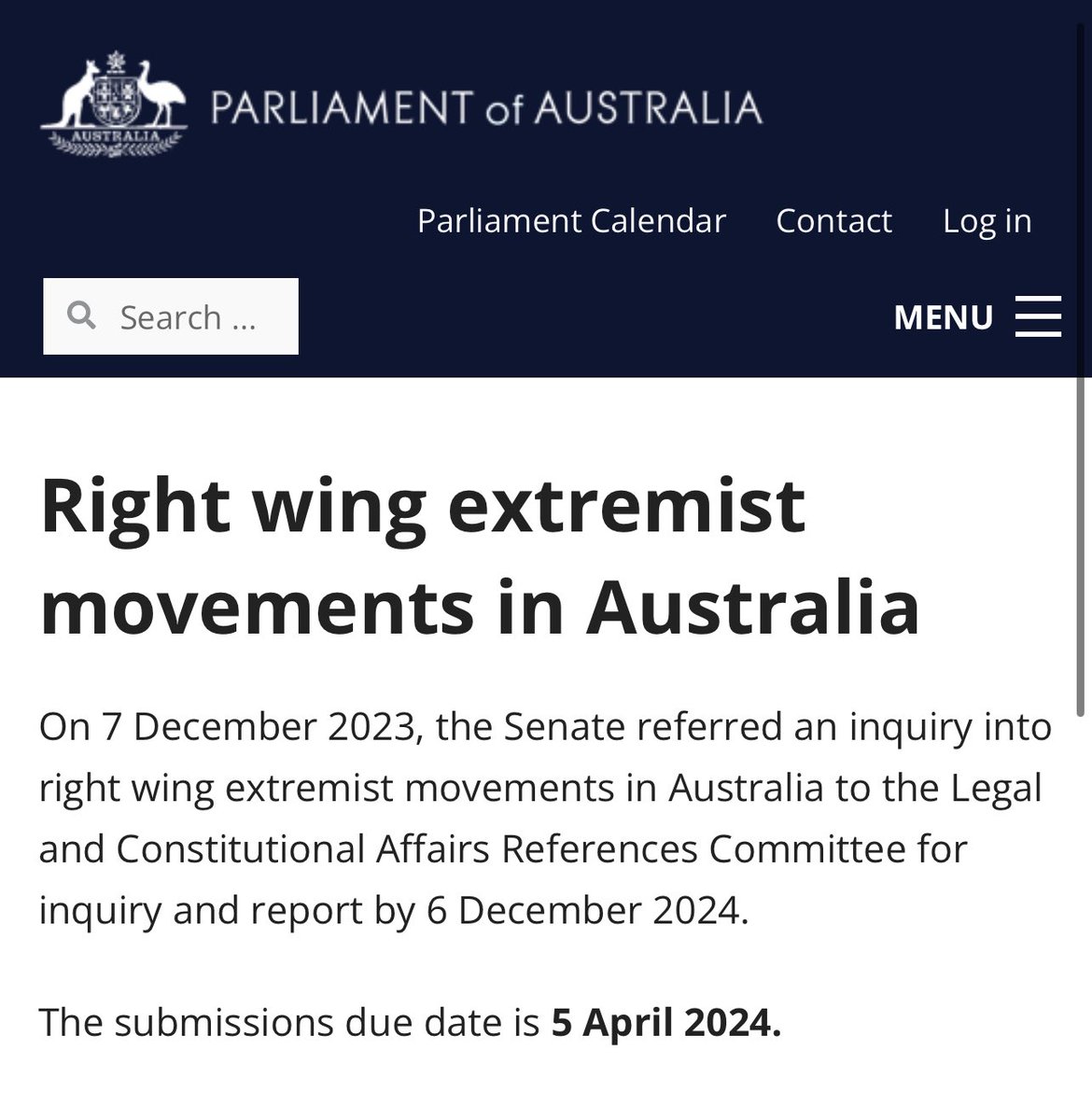 With all the left wing extremism currently taking place all across the world what did Labor and their in my opinion coalition partner the Greens do? They tasked the Senate to inquire into right wing extremist movements. No mention of left wing extremism at all, despite it being