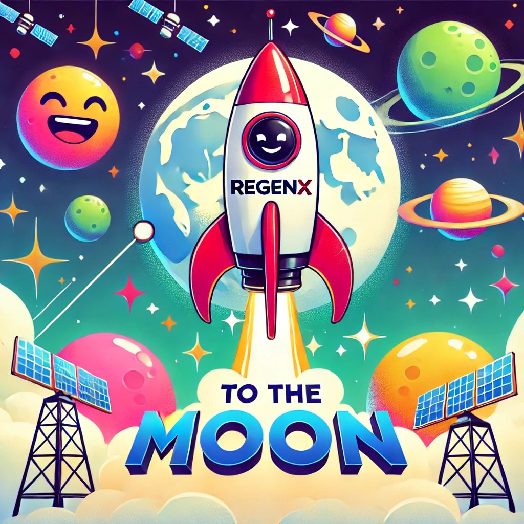 REGENX is on a mission to the moon! Join us and be part of the innovation revolution. Together, we’re reaching new heights in blockchain technology.🌌🚀

Website - regenx.app
Telegram - t.me/ReGenXCoin