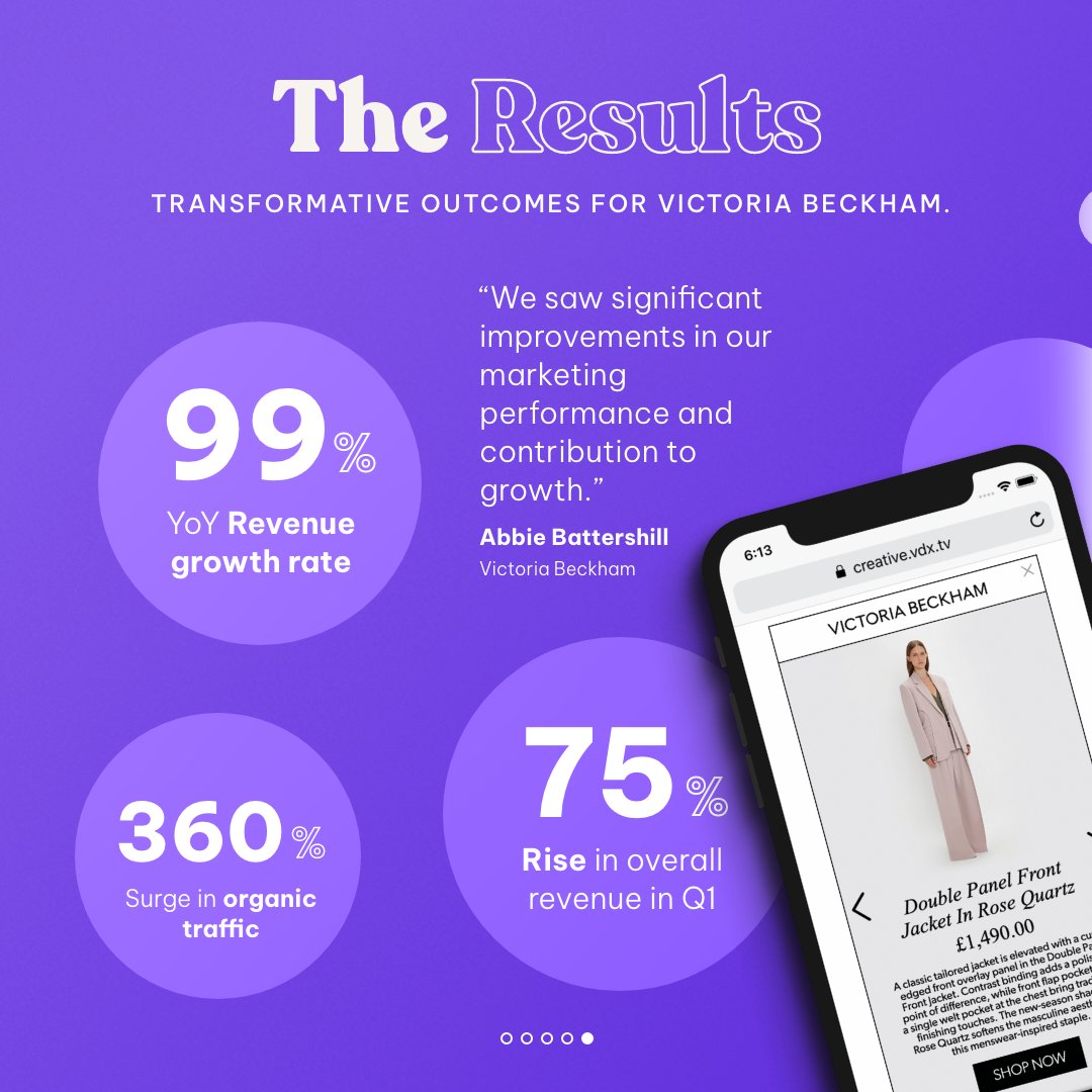 We are absolutely thrilled to be sharing some outstanding results on our work with <a href="/victoriabeckham/">Victoria Beckham</a>. 

Using a customer- centric approach to rejuvenate the brand's marketing strategy we achieved a 99% year-over-year growth rate!

Find more <a href="/PMarketingW/">Performance Marketing World</a> performancemarketingworld.com/article/187931…
