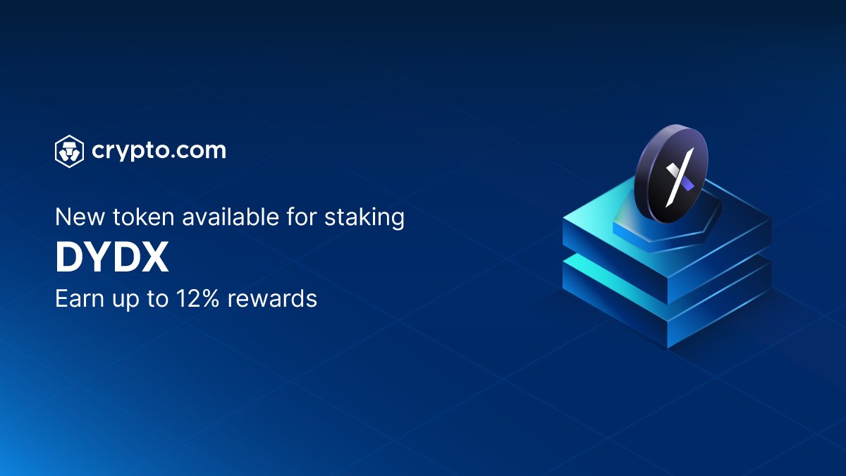 DYDX is now available for on-chain Staking in the Crypto․com App! Start  staking to secure your favourite blockchain while earning up to 12% rewards  💰 🔓 Enjoy the flexibility of unstaking your