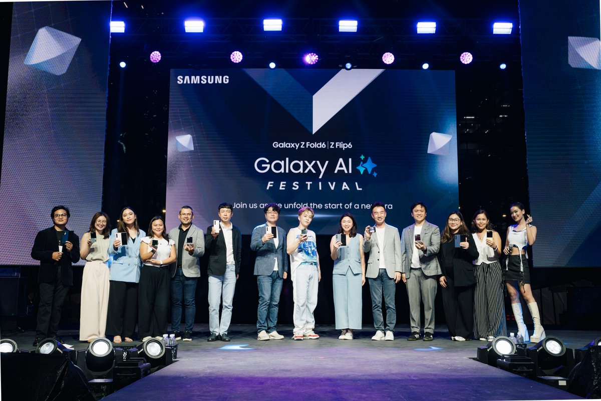 SamsungPH's tweet photo. We thank all 48,000++ of you for joining us to unfold a new era at the #GalaxyAIFestival over the weekend! Check out these highlights and relive the electrifying performances of Maki, BINI, juan karlos, Hori7on, and XIUMIN of EXO!✨ https://t.co/agS4gr03bm