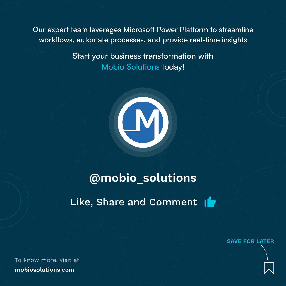 MobioSolution's tweet photo. Dive into a world where your business commands its own destiny. With #Microsoft #PowerPlatform, discover hidden capabilities within your workflow, and watch as new opportunities unfold before your eyes.

https://t.co/HMBHNp9dVd

#Microsoft365 #BusinessSolutions #MobioSolutions https://t.co/6YUe6NhLCM