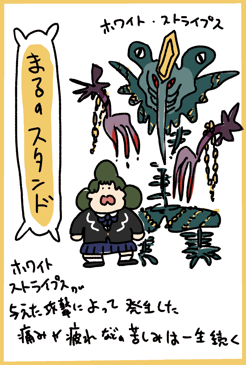 ジョジョ知らないのにまるのスタンド描いてみた 