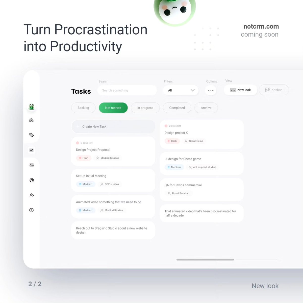 notjustacrm's tweet photo. Effortlessly manage all your tasks in one place. one unified freelance super tool! 🔧🔨
#ui #app #saas https://t.co/RzpNTBuSS0