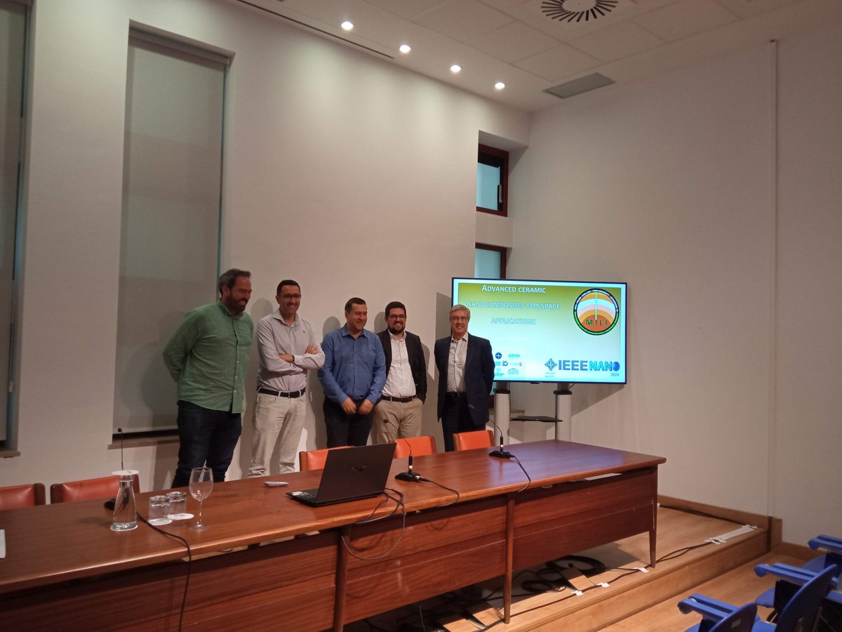 NanoCINN's tweet photo. Last Friday we had the opportunity to discuss with renowned experts the challenges faced by ceramic nanocomposites to enter the space sector. Thanks to @intaespana @nanoker #GrupoIAM #FlowCorp @polimi @IdonialTech @MiLi_HorizonEU and @IEEENANO_Conf for their support! https://t.co/90GvEw3sPn