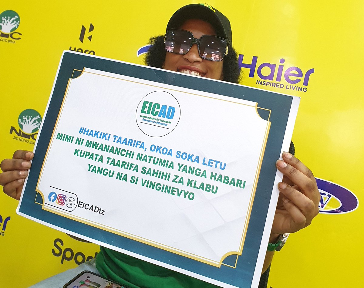 EICADtz's tweet photo. HAKIKI TAARIFA, OKOA SOKA LETU.

Taarifa potofu ni nyingi sana katika kuelekea msimu mpya wa mashindano ni muhimu sana kutumia credible source ili kupata taarifa sahihi.

Ndio maana #EICAD tunasema si vyema kusambaza taarifa pasipo kuhakiki. https://t.co/k9k2Iy6N6I
